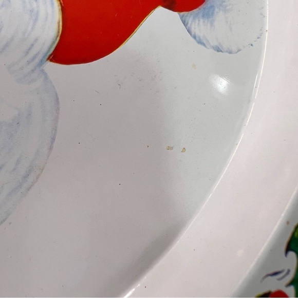 Vintage Christmas Cookie Metal Round Tray - Picture 3 of 8